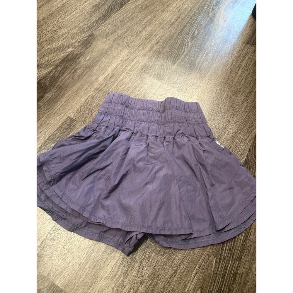 Free People FP Movement The Way Home Shorts Purple High Rise Smocked Waist Small
